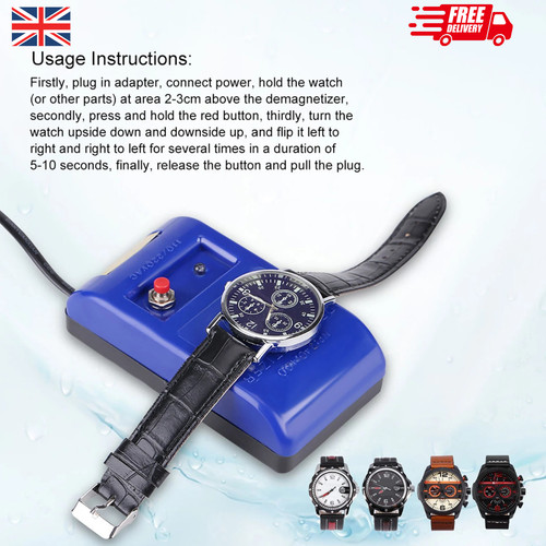 Blue watch demagnetizer - blue,