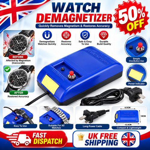 Blue watch demagnetizer - blue,
